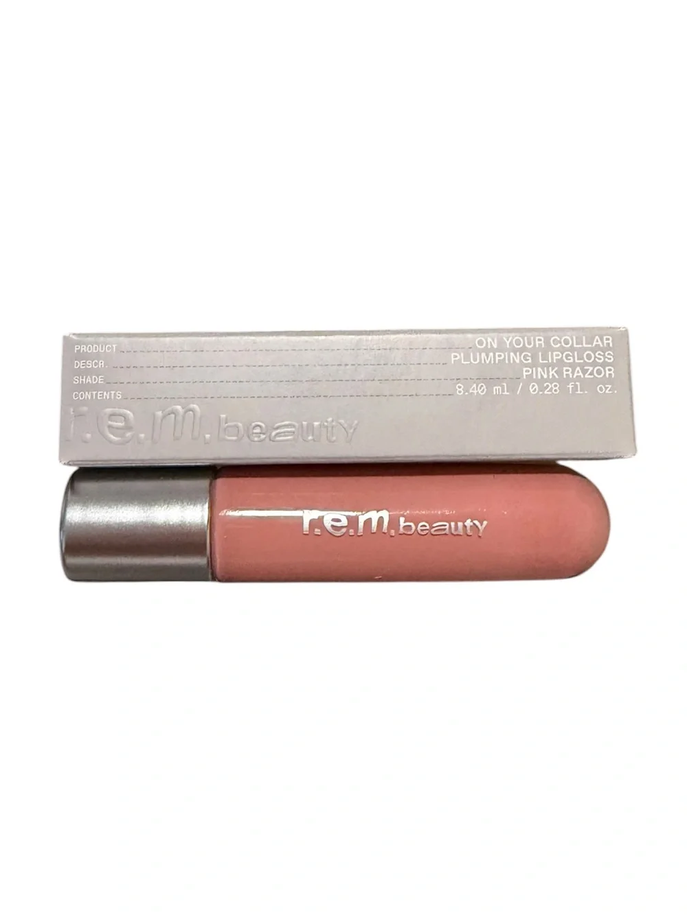 r.e.m. beauty On Your Collar Plumping Lip Gloss – Pink Razor